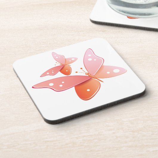 桃の蝶 コースター (左側)