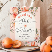 桃の誕生日の歓迎として甘い ポスター