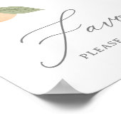 桃の誕生日パーティー好意サイン ポスター (角)