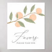 桃の誕生日パーティー好意サイン ポスター (正面)