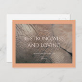 桃の象の赤ちゃんシャワー ポストカード (正面/裏面)