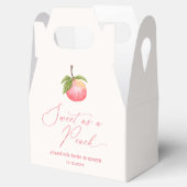 桃の赤ちゃんシャワーとして甘い水色フルーツ フェイバーボックス (オープン)