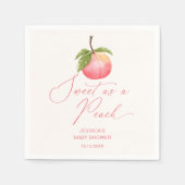 桃の赤ちゃんシャワーとして甘い水色 スタンダードカクテルナプキン (正面)