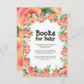 桃の赤ちゃんシャワー予約の要求エンクロージャカード 招待状 (正面/裏面)