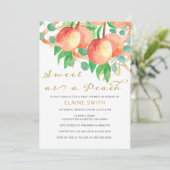 桃の赤ちゃん男女兼用のシャワー 招待状 (スタンド正面)