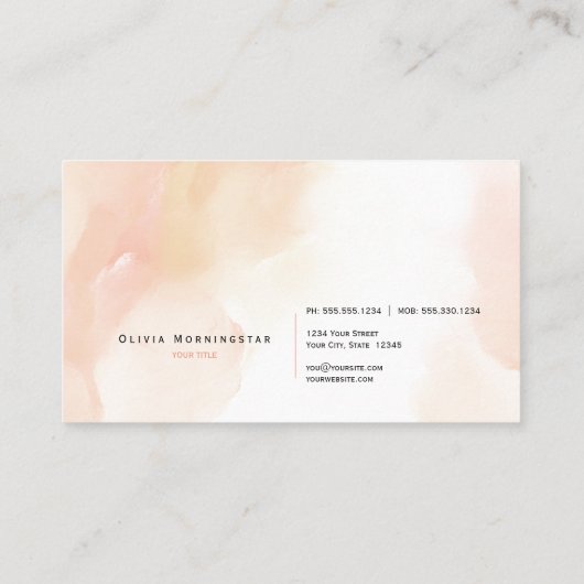 桃の雲の水の色を塗り潰し 名刺 (裏面)