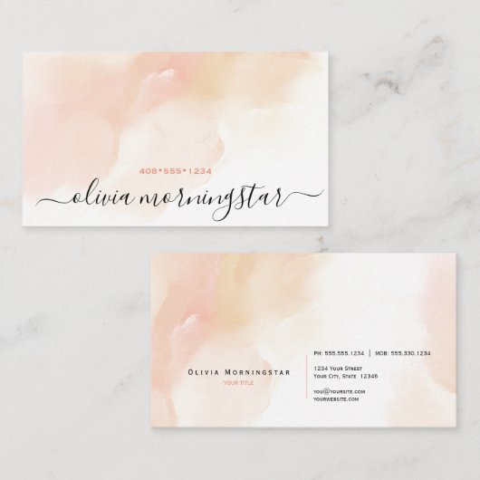 桃の雲の水の色を塗り潰し 名刺 (正面/裏面)