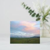 桃の青い空とアンテロープのある風景 ポストカード (スタンド正面)