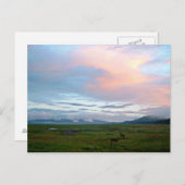 桃の青い空とアンテロープのある風景 ポストカード (正面/裏面)