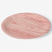 桃の風化した板 ペーパープレート (アングル)
