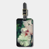 桃の髭あめ花パーソナライズされた ラゲッジタグ (正面縦)