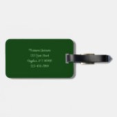 桃の髭あめ花パーソナライズされた ラゲッジタグ (裏面横)