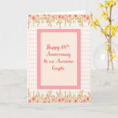 桃の48周年記念カードとフローラ縁ど カード (黄色い花)