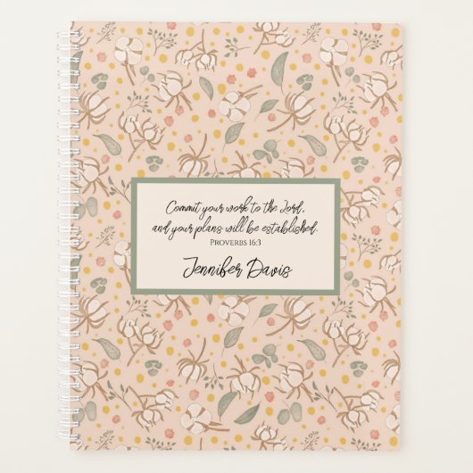 桃やる気を起こさせる木綿工場と緑離れ プランナー手帳 (正面)