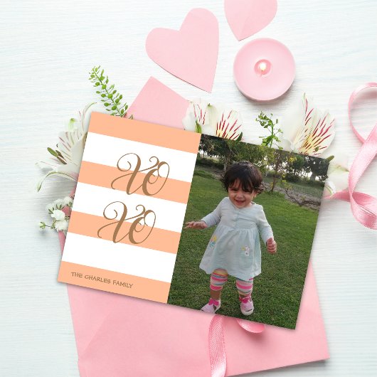 桃をテーマにしたXOXOバレンタインデーのカード シーズンカード