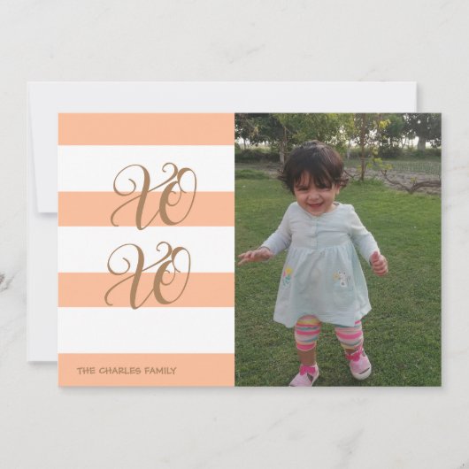 桃をテーマにしたXOXOバレンタインデーのカード シーズンカード (正面)