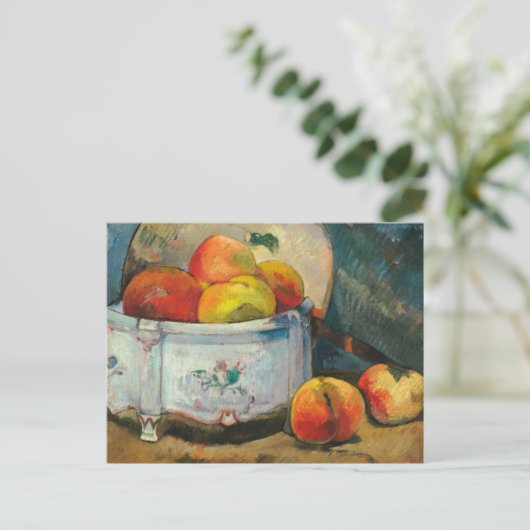 桃を使ったまだ生きる | ポール・ゴーギン ポストカード (スタンド正面)