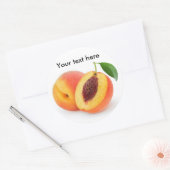 桃を切る ラウンドシール (封筒)