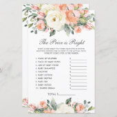 桃アイボリーフローラシャワー価格は右ゲーム (正面/裏面)