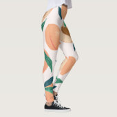 桃アプリコット：熱帯シームレスパターン。 レギンス (右)