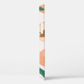 桃アプリコット:熱帯シームレスパターン。 Case-Mate iPhoneケース (裏面 / 右)