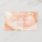 桃エレガントと金ゴールドシックな水色 名刺 (裏面)