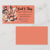 桃エレガントのメイクアップアーティスト 名刺 (正面/裏面)