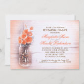 桃エレガントの花のメイスンジャーのリハーサル 招待状 (正面)