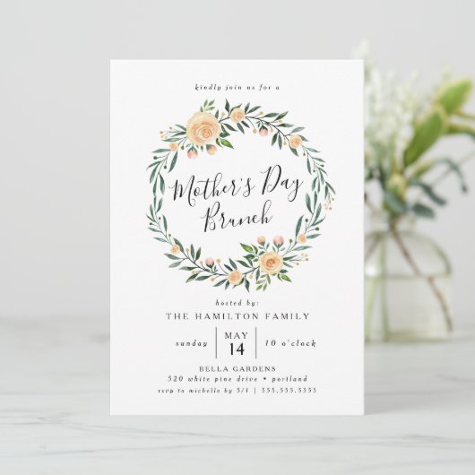 桃エレガントバラマザーズデイブランチ 招待状 (スタンド正面)