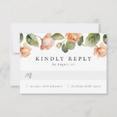 桃エレガントバラミール結婚チョイスR 出欠カード (正面)