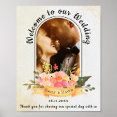 桃エレガントフローラフォトアー結婚チへようこそ ポスター (正面)