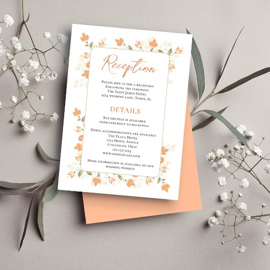 桃エレガントフローラ結婚披露宴 エンクロージャーカード