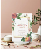 桃エレガント果実卒業 招待状