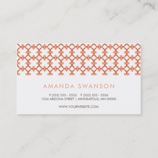 桃エレガント模様 名刺 (裏面)