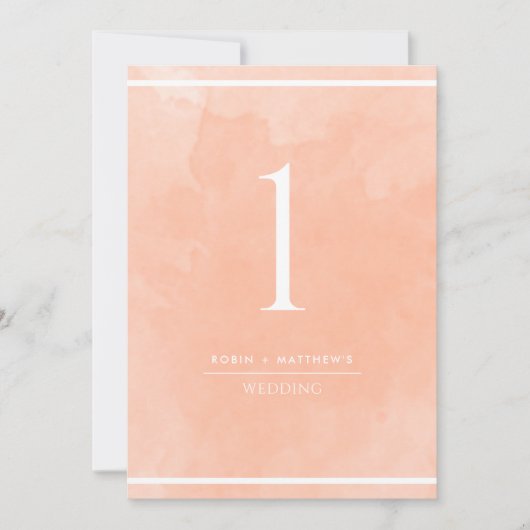 桃エレガント水色テーブル番号 (正面)