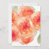 桃エレガント牡丹が最初の聖餐式を交差 招待状 (裏面)