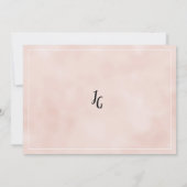 桃エレガント白フラワーレース枠ありがとうありがとう 招待状 (裏面)