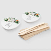 桃エレガント秋フローラ結婚式 プログラムハンド ハンドファン (組立なし)