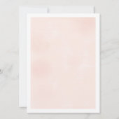 桃エレガント花水彩結婚式招待状 招待状 (裏面)