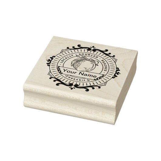 桃オーガニック果実 ラバースタンプ (スタンプ)