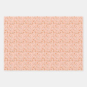 桃カラフルフローラ ラッピングペーパーシート (正面3)