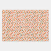 桃カラフルフローラ ラッピングペーパーシート (正面2)