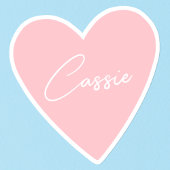 桃ガーリー色ハートシール(名前付) シール