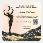 *~*桃グラデーション女神の意思魔法AP24スクー スクエアシール (正面)