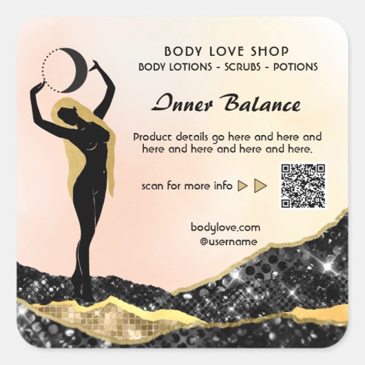 *~*桃グラデーション女神の意思魔法AP24スクー スクエアシール (正面)