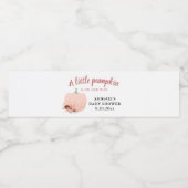 桃グリッターベビーシャワーリトルカボチャ ペットボトルラベル (シングルラベル)