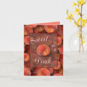 桃グリーティングカード カード (黄色い花)