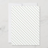 桃サンゴの水色の花セージ緑の写真 セーブザデート (裏面)