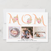 桃サンゴMOMタイポグラフィフォトマザーズの日 シーズンカード (正面)