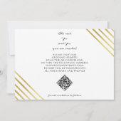 桃シンプルのスクリプト2つのフォトギャラリーQRコード セーブザデート (裏面)